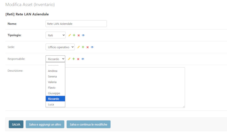 Asset Management - gestione inventario. ISO Arx